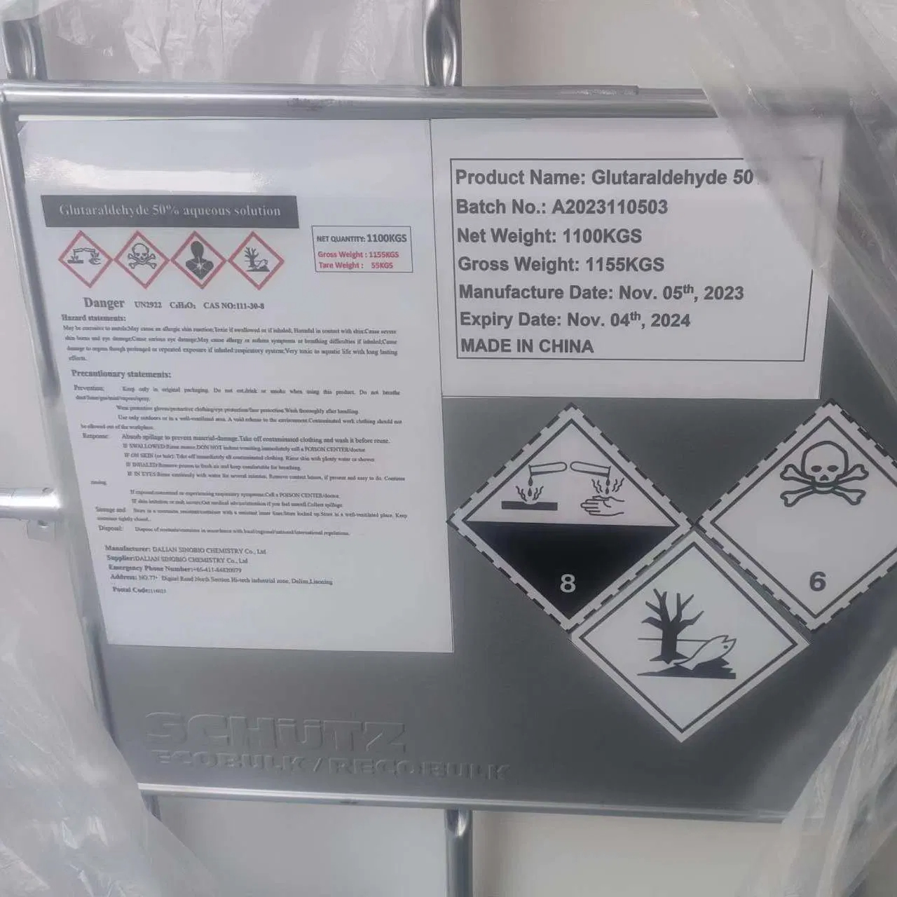 glutaraldehyde glutaraldehído