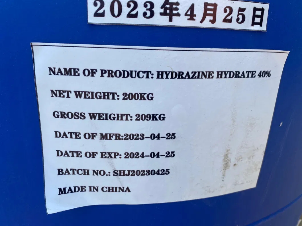 Sinobio Suministro de fábrica Hidracina Hidrato 40% 55% 64% 80% 100% CAS 10217-52-04